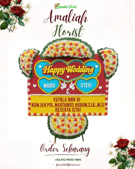 Papan Bunga Pernikahan Agung Lawongan